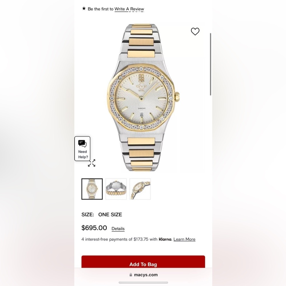 ❌ SOLD ❌ Gevril Watch